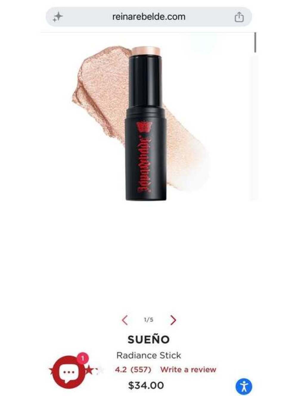 Reina Rebelde Radiance Highlighter Stick - Sueno